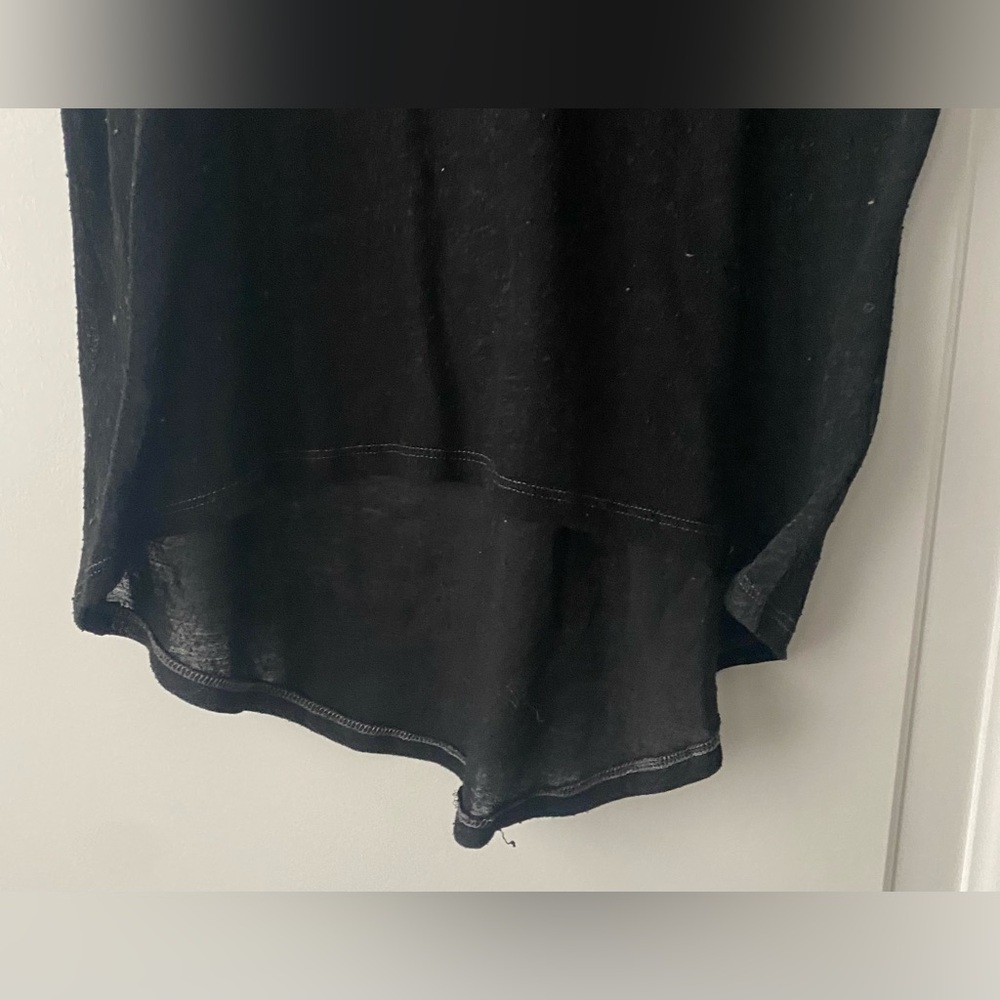 HELMUT LANG ASYMMETRICAL HEM SHEER TEE - Picture 4 of 5